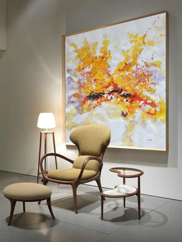 Large Abstract Art,Oversized Abstract Oil Painting,Original Art Acrylic Painting,Yellow,White,Purple,Red.etc
